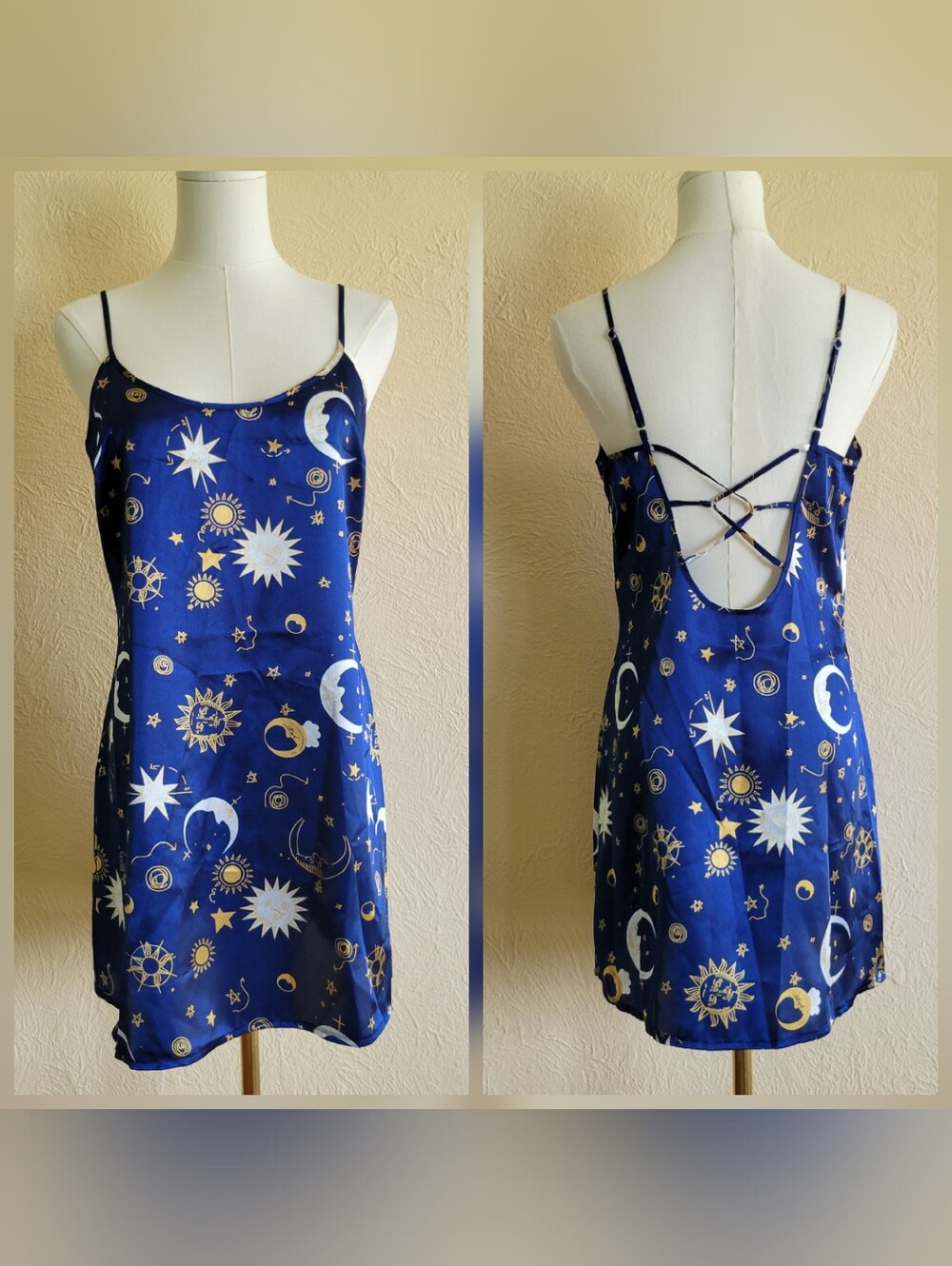 Reflections | Satin Celestial Slip Dress